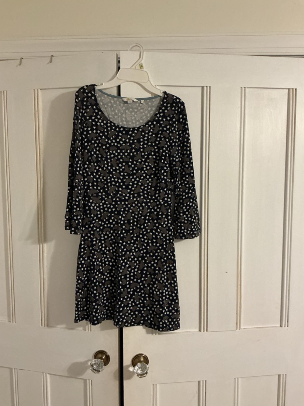 Biden Miriam Jersey dress with bell sleeves